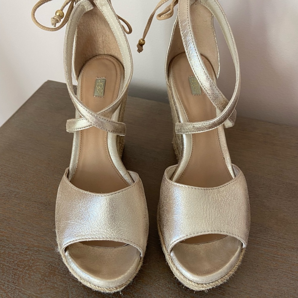 UGG Gold Wedges